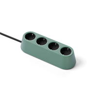 Nomad Block 04 - 4 socket type F, stone cypress green